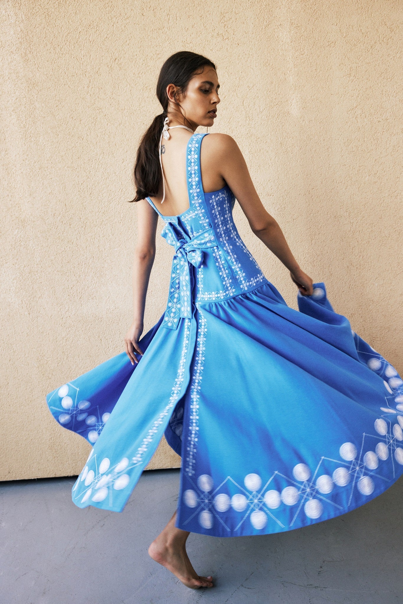 gul hurgel blue dress Couper x Gul Hurgel Dress by Couper